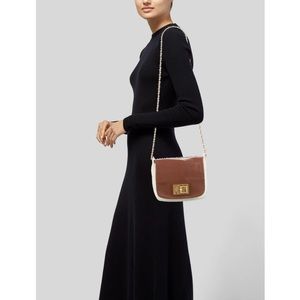 Tory Burch Leather Shoulder Bag Chain Link Crossbody Bag